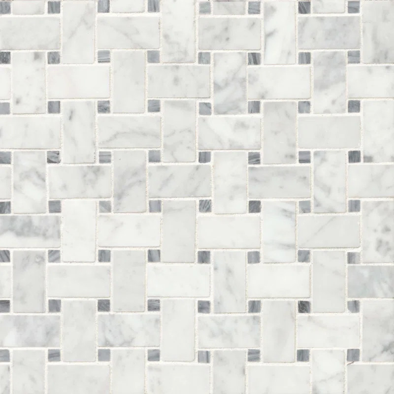 2" x 3" Marble Baskeweave Mosaic Wall & Floor Tile | Wayfair North America