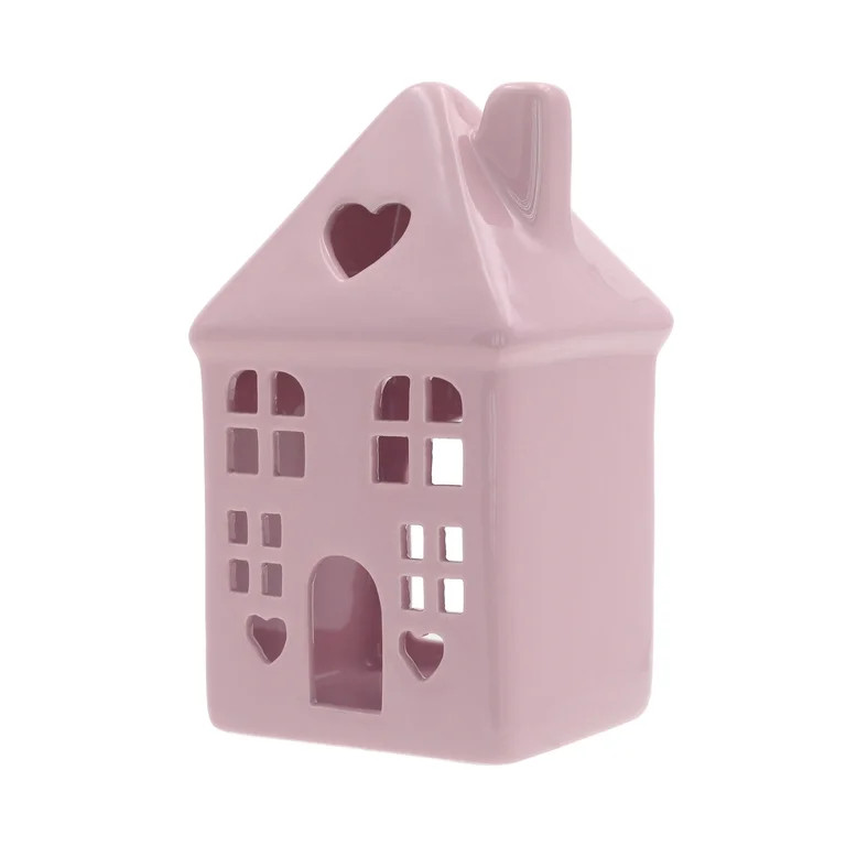 Valentine’s Day Pink House Tabletop Decoration, 6", by Way To Celebrate | Walmart (US)