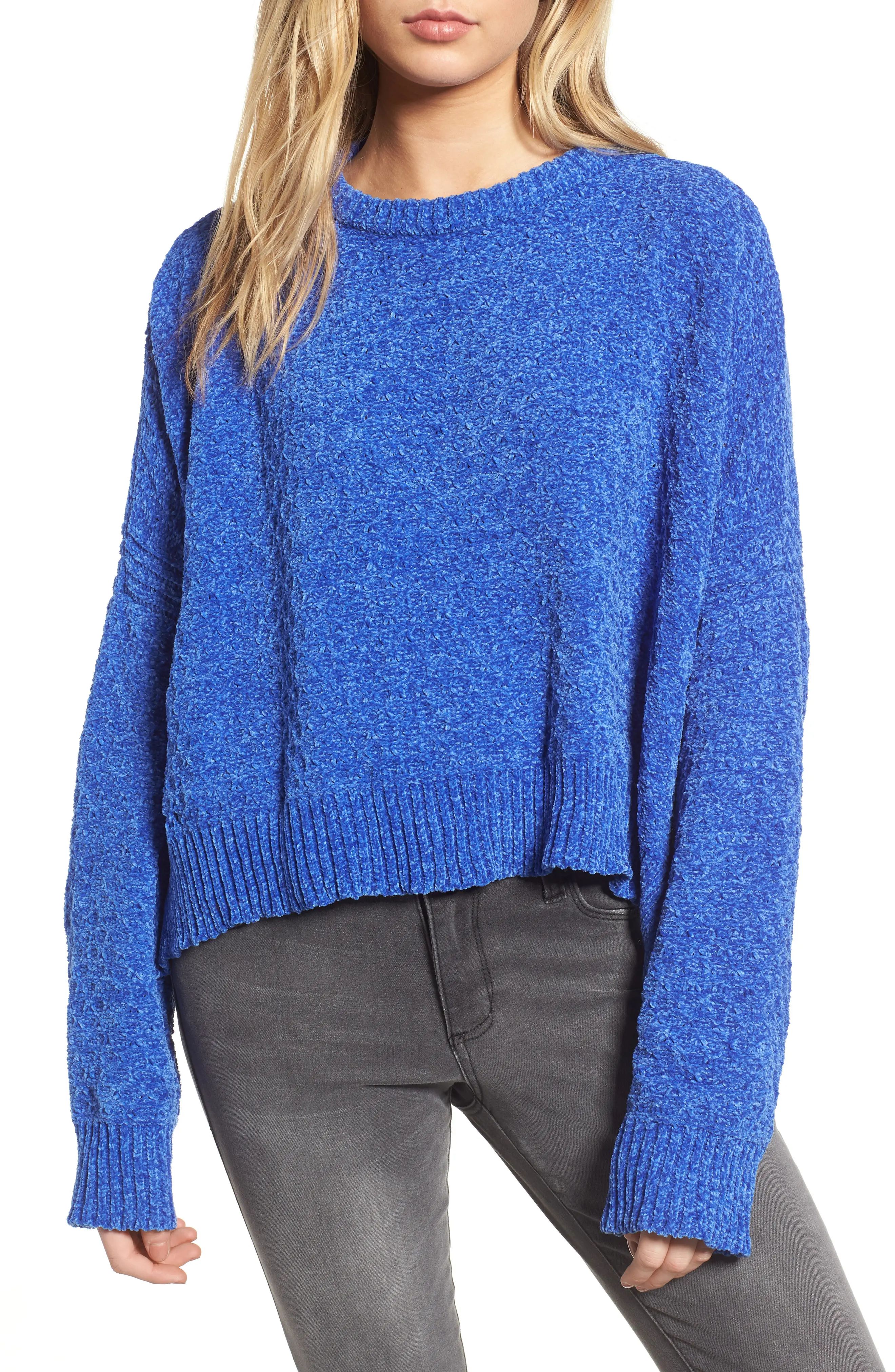 Woven Heart Chenille Sweater | Nordstrom