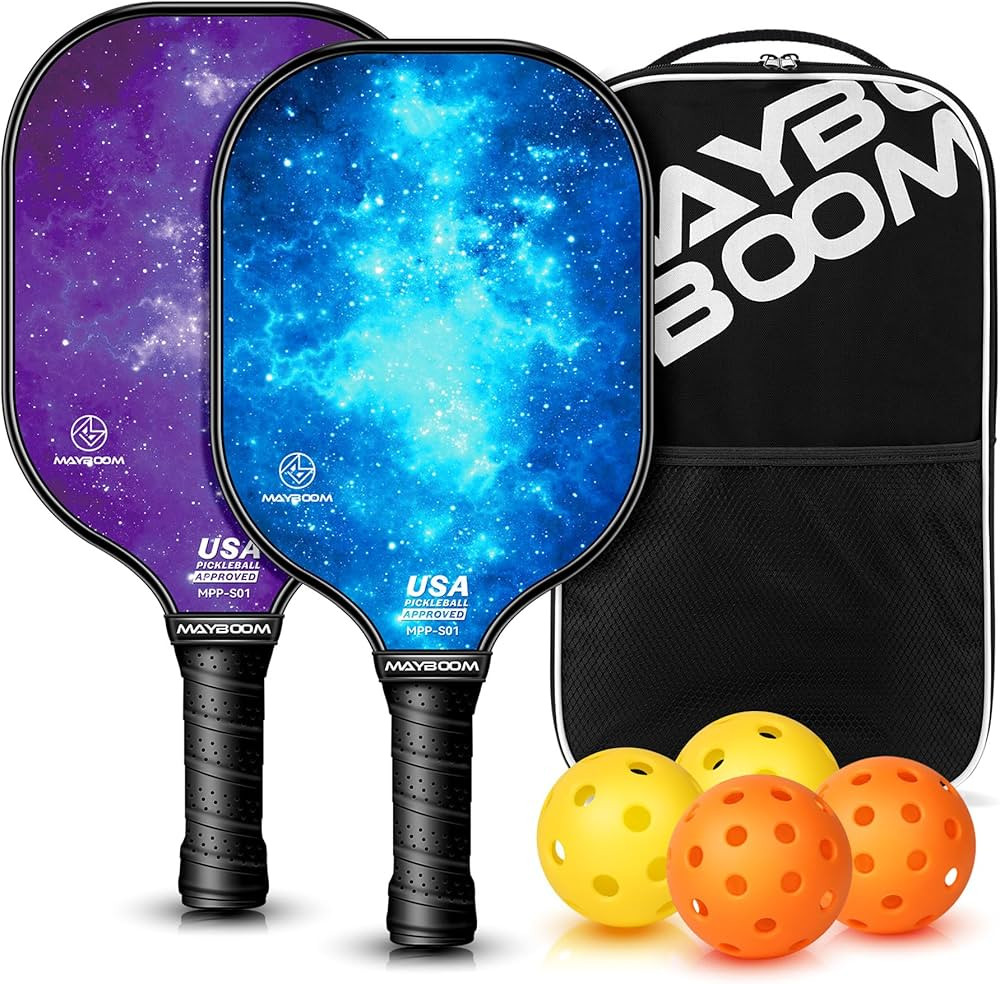 Mayboom Pickleball Paddles Set of 2 or 4, USAPA Approved Pickleball Set with 4 Pickleball Balls a... | Amazon (US)