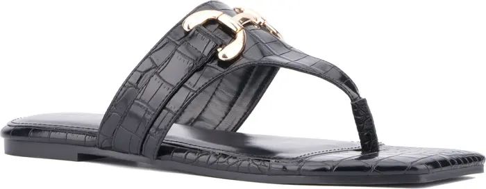 Fashion to Figure Saralyn Croc Embossed Sandal (Women) | Nordstromrack | Nordstrom Rack