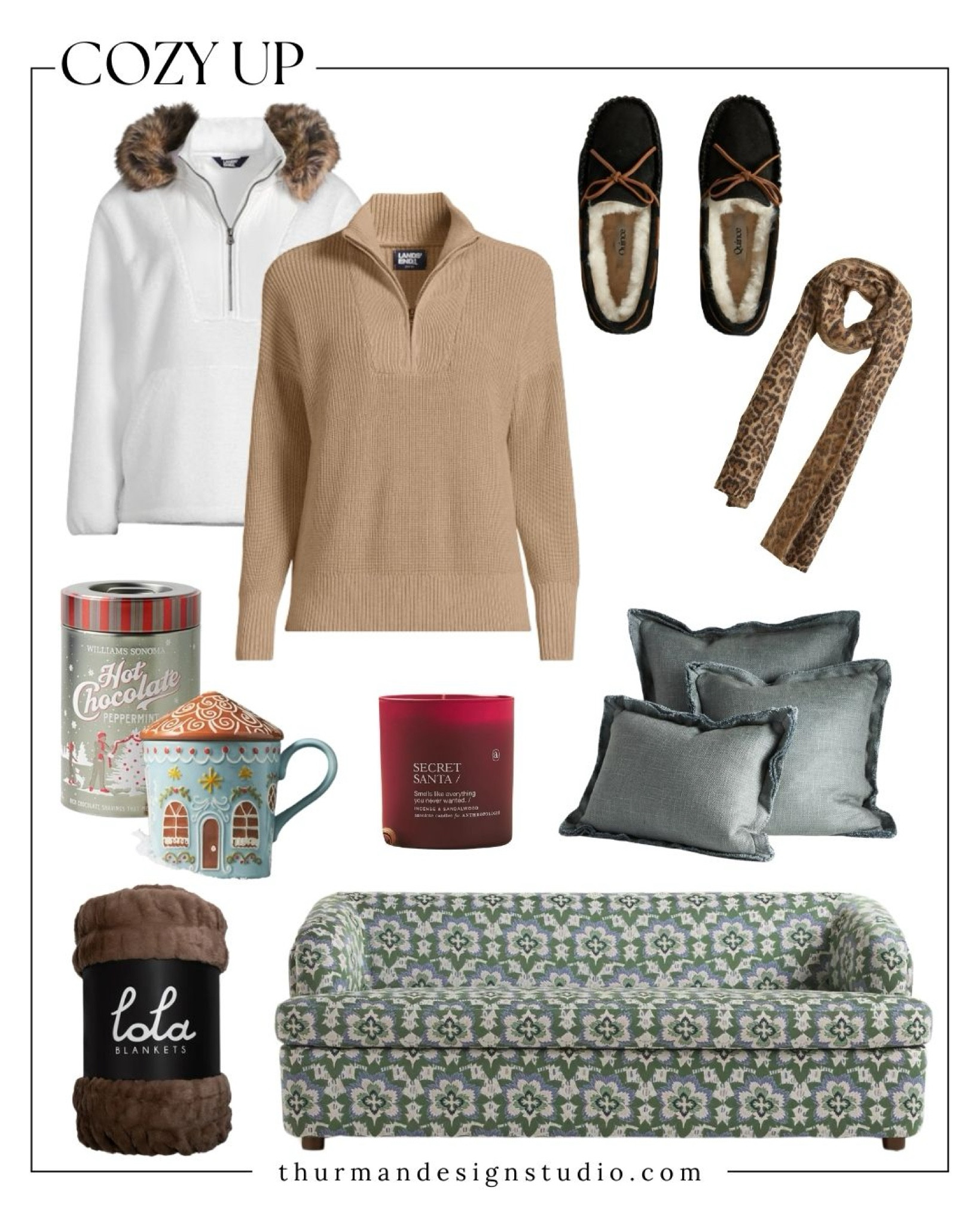 Is there anything better than a cozy night in? Picture this: you’re snuggled up on the couch in your favorite scarf and slippers, with a warm mug of hot chocolate in hand. 
 
Soft blankets and a comfy spot make it the ultimate setting for relaxing and unwinding. Embrace the chilly weather and make the most of these cozy, comforting moments at home!

#LTKHome #LTKSeasonal #LTKHoliday