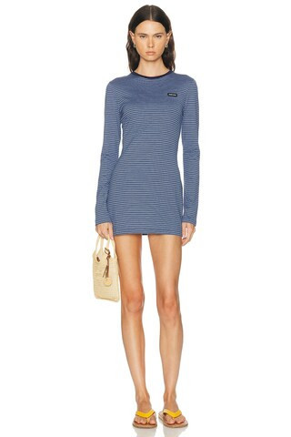 Miu Miu Jersey Dress in Blue | FWRD 