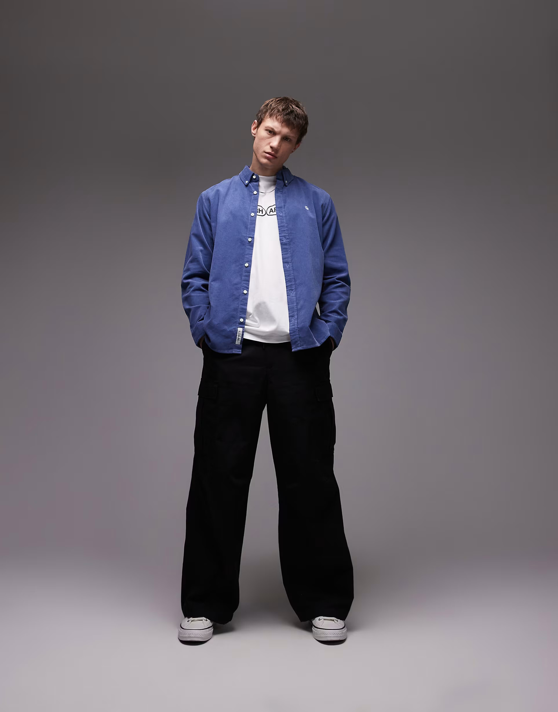 Carhartt WIP madison cord shirt in blue | ASOS | ASOS (Global)