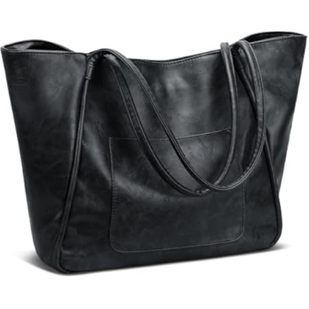 befen Soft Genuine Leather Tote Bag for Women, Slouchy Casual Zipper Work Tote Shoulder Bags Trav... | Amazon (US)