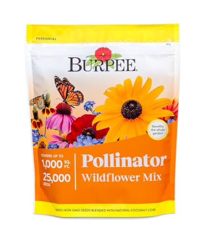 Burpee Wildflower 25,000 Bulk, 1 Bag, 18 Varieties of Non-GMO Flower Seeds Pollinator Garden, Pol... | Amazon (US)