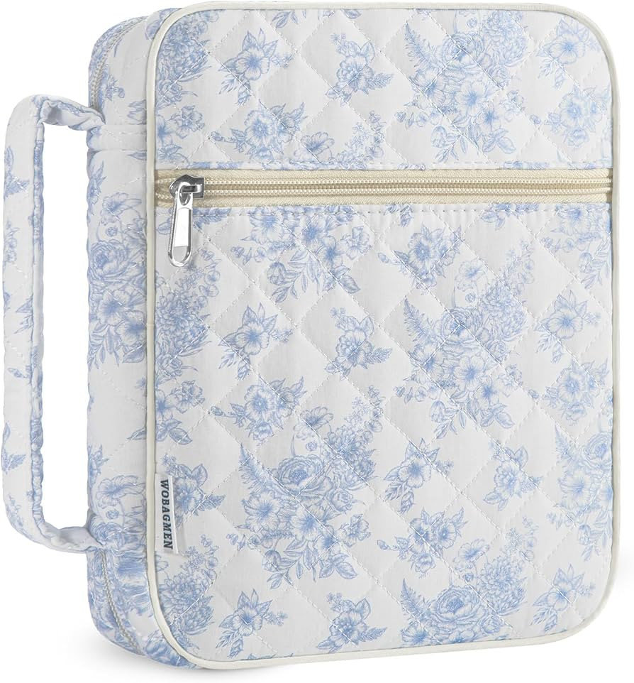 Bible Cover Case for Women,Large Bible Tote Bags Organizer Quilted Carrying Case for Girls,Bible ... | Amazon (US)