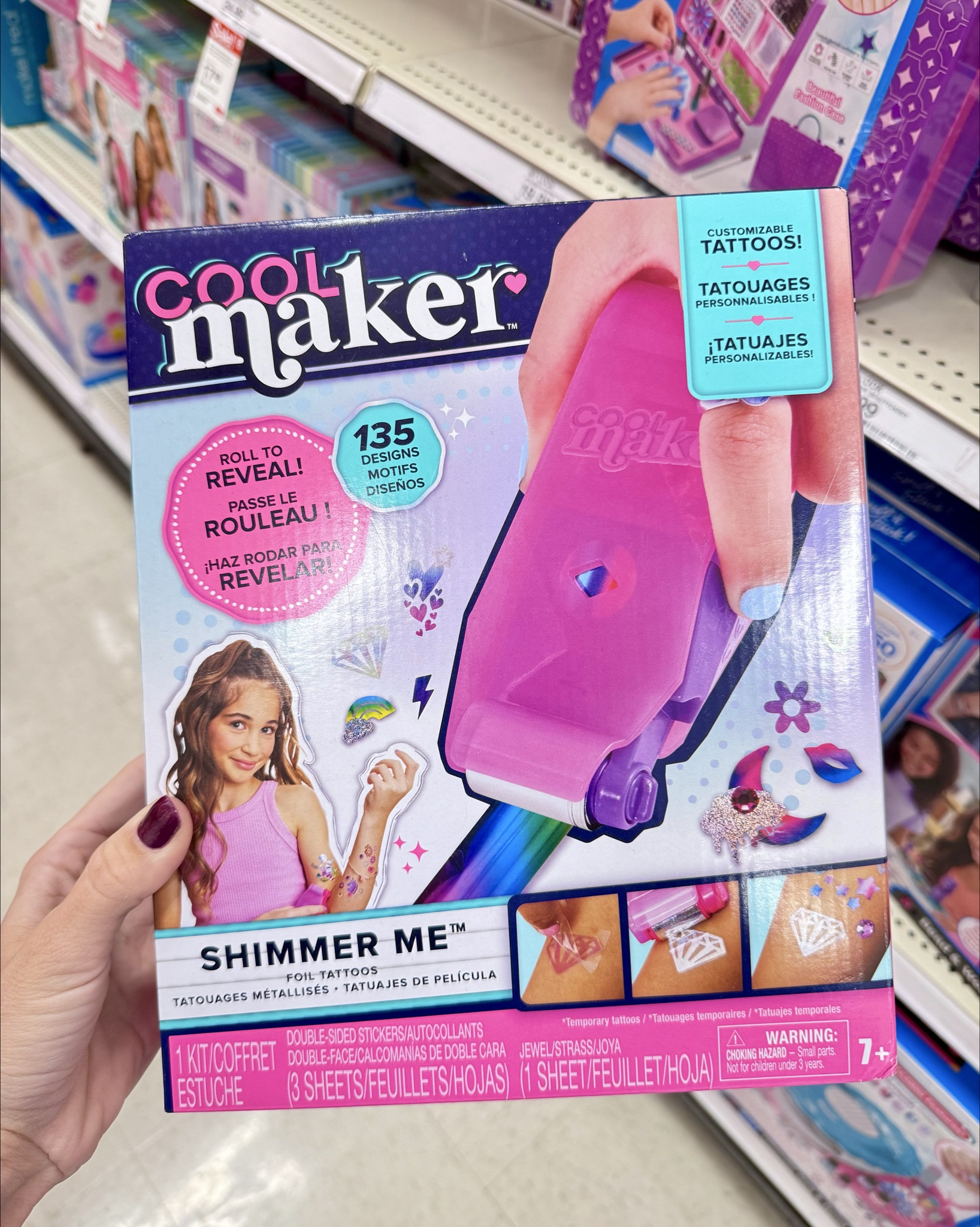 Shimmer Me Body Art Kit by Cool Maker—135 Temporary Tattoos, 3 Metallic Foil Cartridges, Jewels, Roller, Double-Sided Stickers—DIY Girls' Craft Kit

#LTKHoliday #LTKKids #LTKGiftGuide