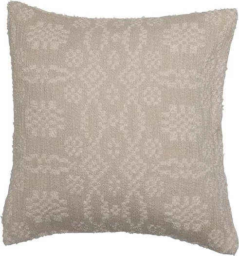 Woven Boucle Square Throw Pillow with Exposed Zipper Black - Threshold™