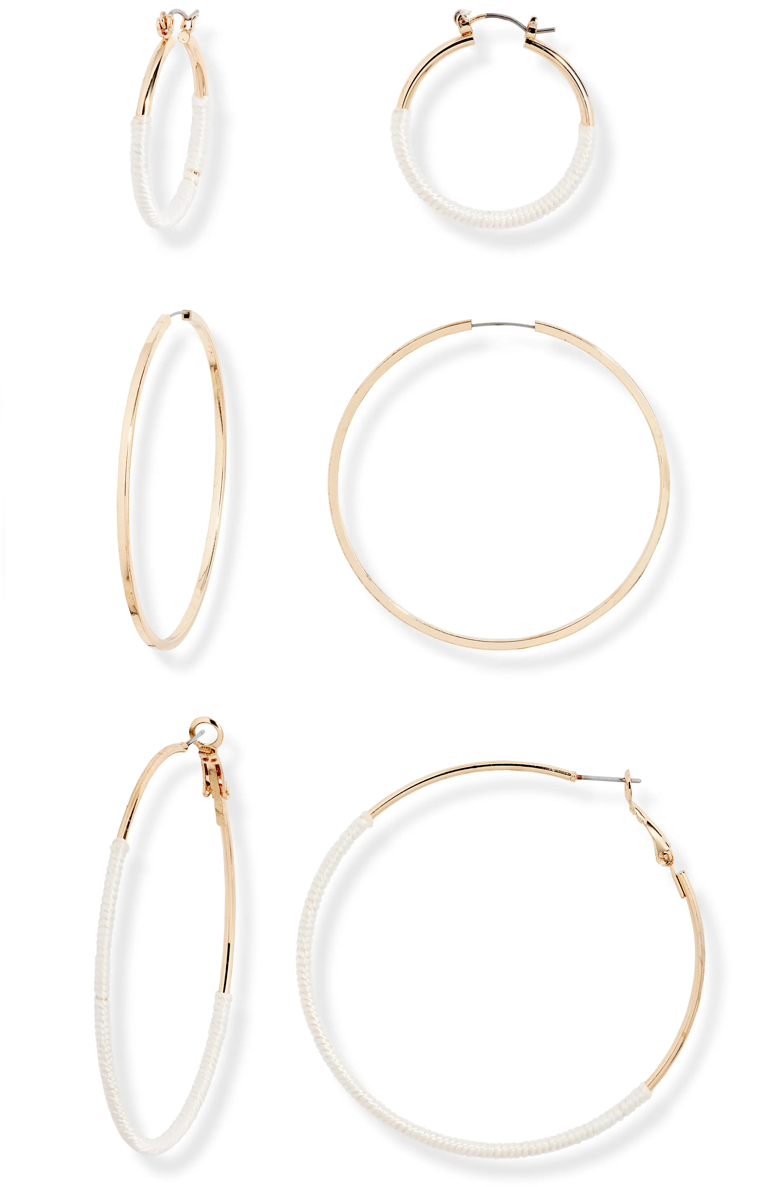 Women's Bp. 3-Pair Set Hoop Earrings | Nordstrom