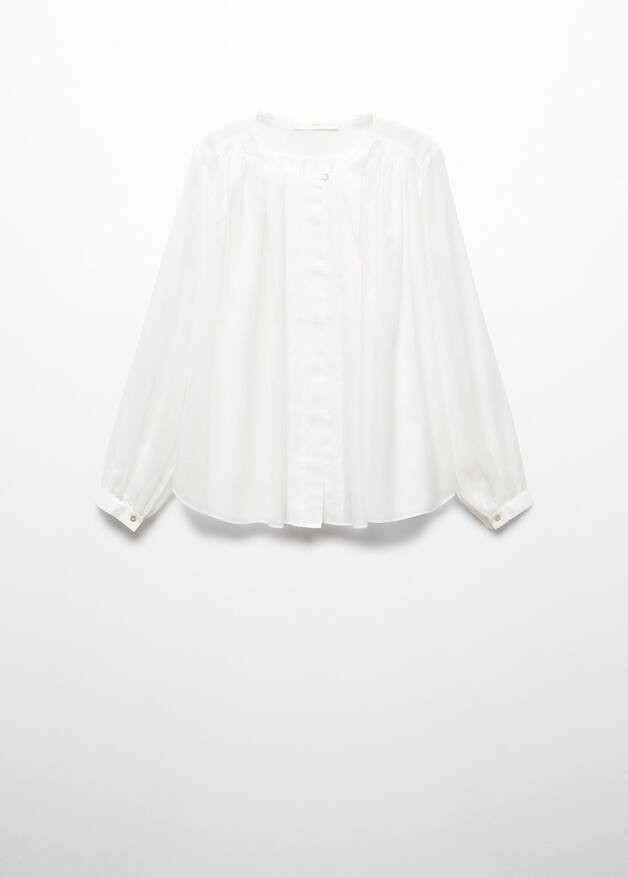 Gathered details blouse | MANGO (US)