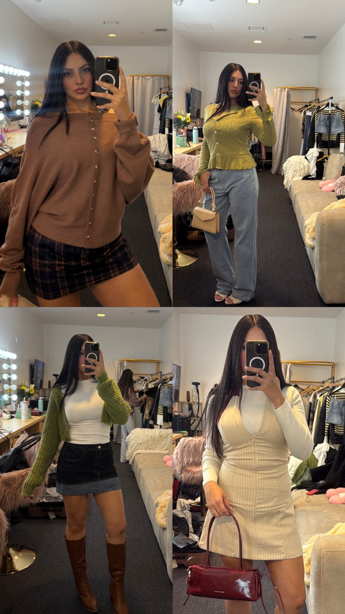 SHEIN looks ~ 
Brown button down cardigan size small
Everything else size medium, 
Jeans size large but were oversized so definitely stick to your true size 
Shoes size 8 very true to size! 

#LTKWorkwear #LTKSaleAlert #LTKMidsize