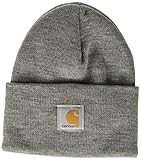 Carhartt Men's Knit Cuffed Beanie, Heather Grey, One Size | Amazon (US)