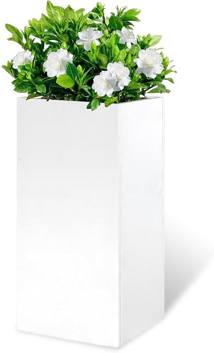 Metal Heavy Planter for Outdoor Plants Box 14"x14"x30" Metal Planter Spliced Planter Box with Rem... | Amazon (US)