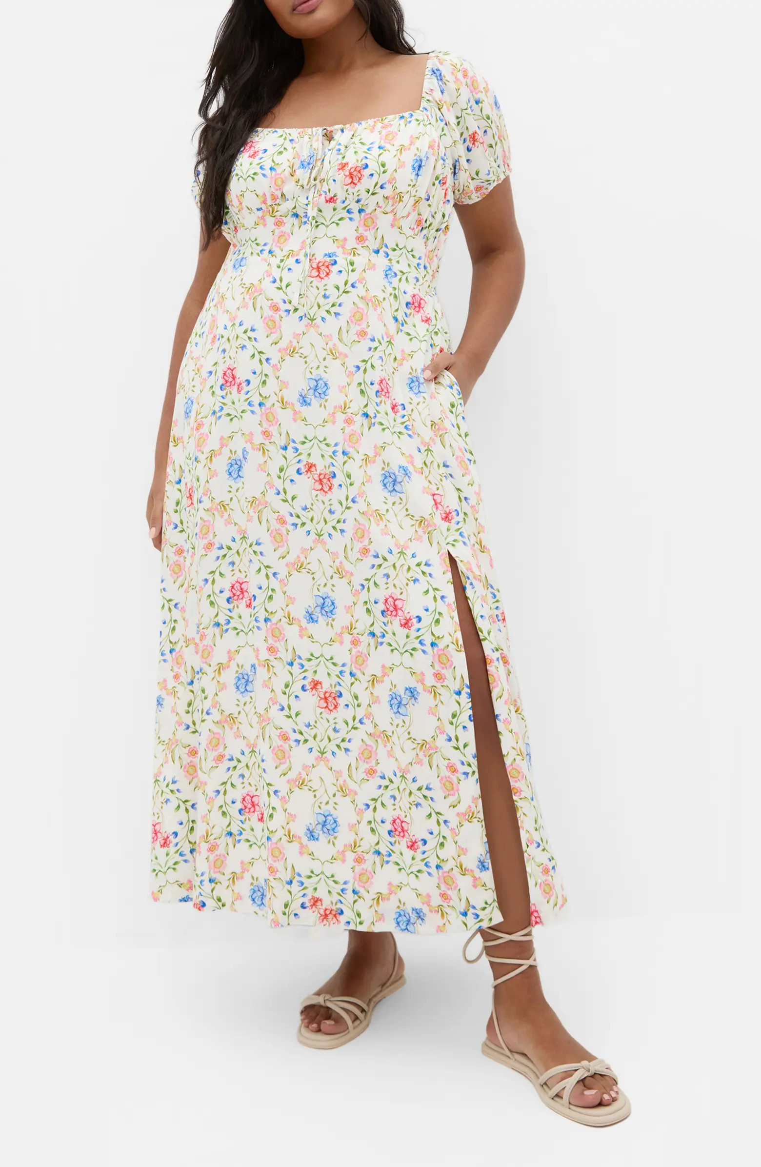 Abbie Floral Print Midi Dress | Nordstrom