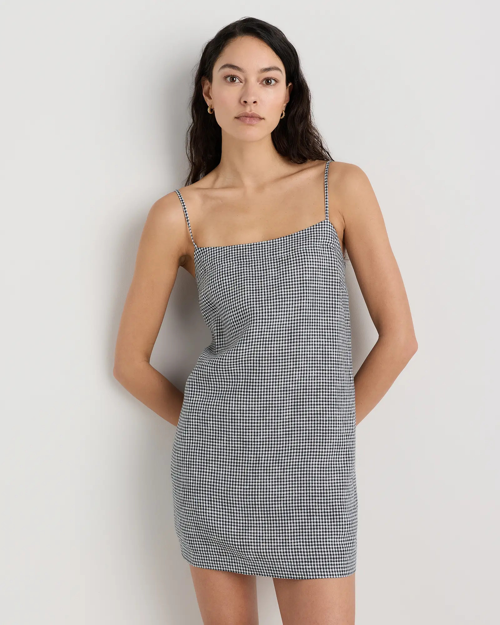 100% European Linen Mini Skort Dress | Quince