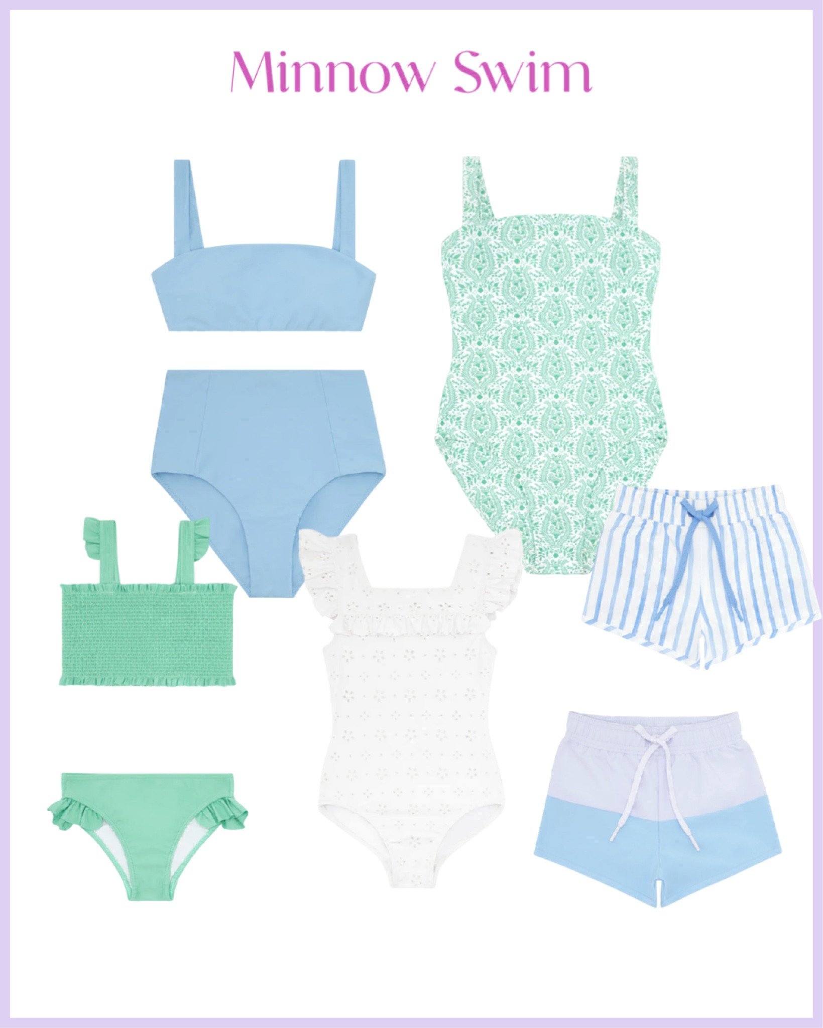 Minnow Swim matching mommy and me! Their spring line launched today and it’s pastel perfection. Blue, lavender and green. Don’t forget eyelet

#LTKswim #LTKtravel #LTKSeasonal