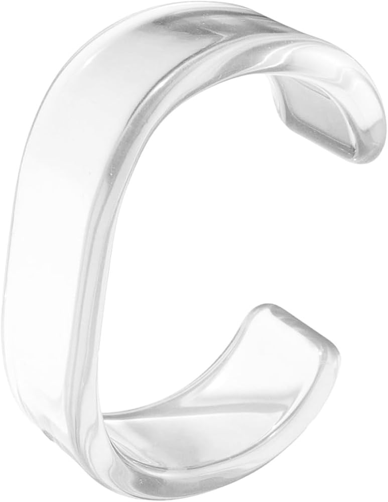 Pingyongchang Acrylic Colorful Resin Open Bracelet Geometric Simple Transparent Wide Cuff Bangle ... | Amazon (US)