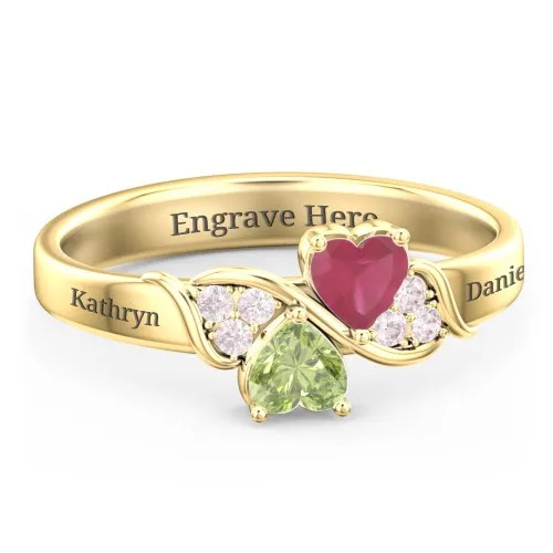 Heart of Hearts with Accent Stones Ring | Jewlr