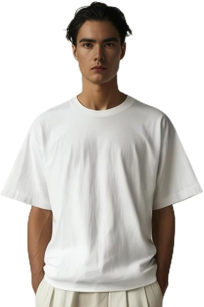 Mens Oversized T-Shirts Fashion Loose Fit Crewneck Tshirt Streetwear Heavyweight Short Sleeve Tee... | Amazon (US)