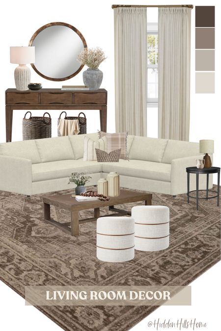 Living room decor mood board with a sectional sofa! Living room design, family room decor ideas #livingroom

#LTKstyletip #LTKhome #LTKsalealert