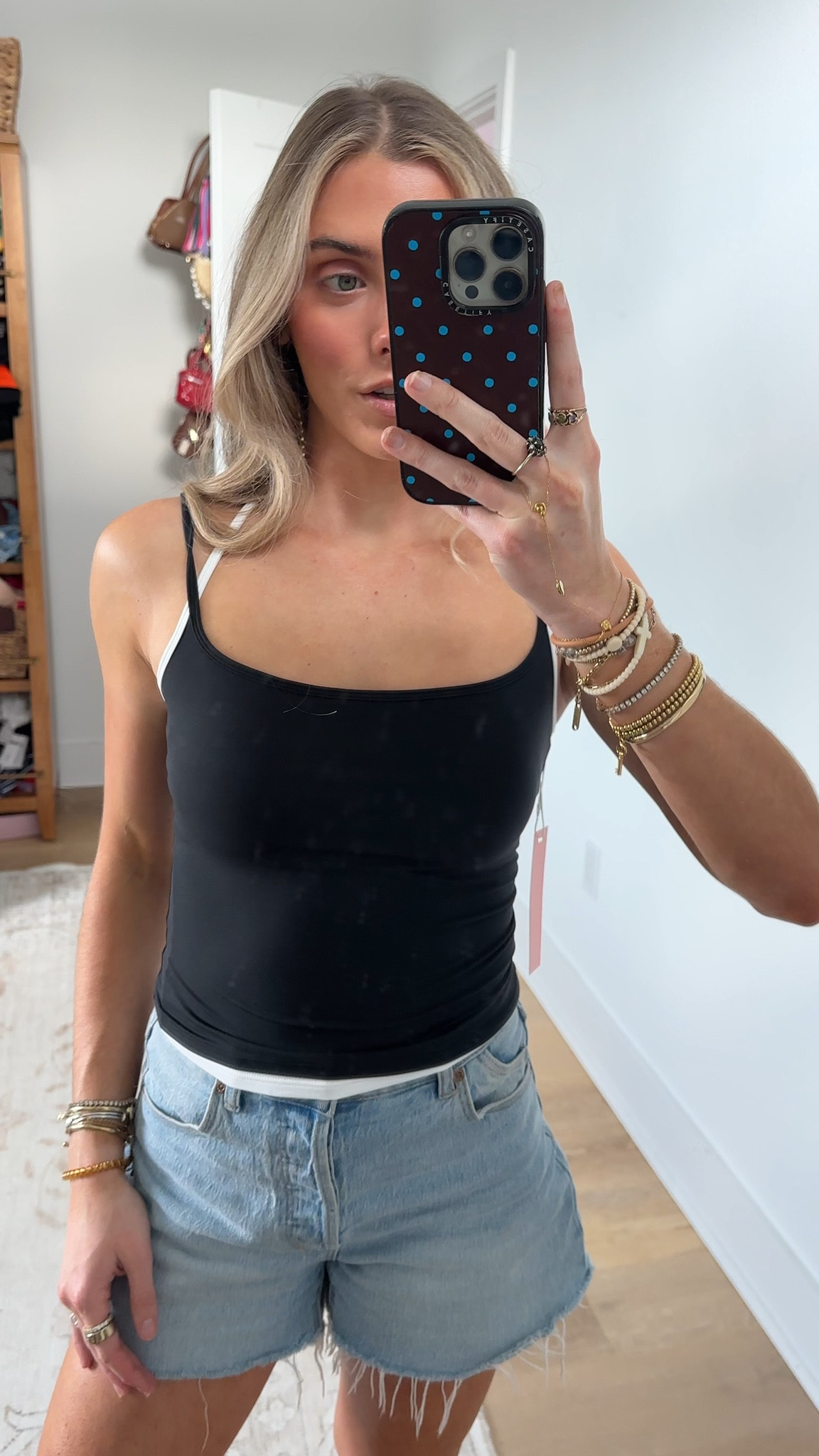Amazon size small QINSEN Women's Spaghetti Strap Tank Top Slim Fitting Layered Halter Neck Sleeveless Crop Cami Shirt

#LTKootd #LTKSaleAlert #LTKSeasonal