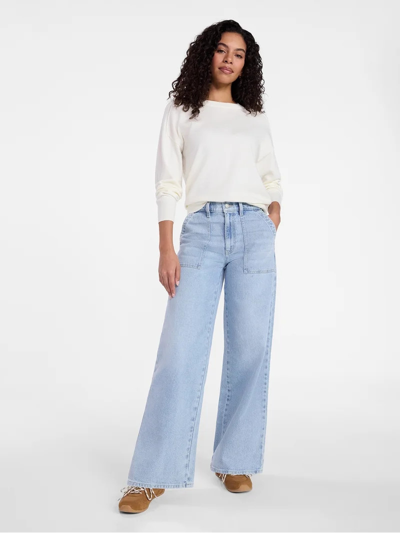 Time and Tru Women's Utility Jeans, Sizes 0-22 | Walmart (US)