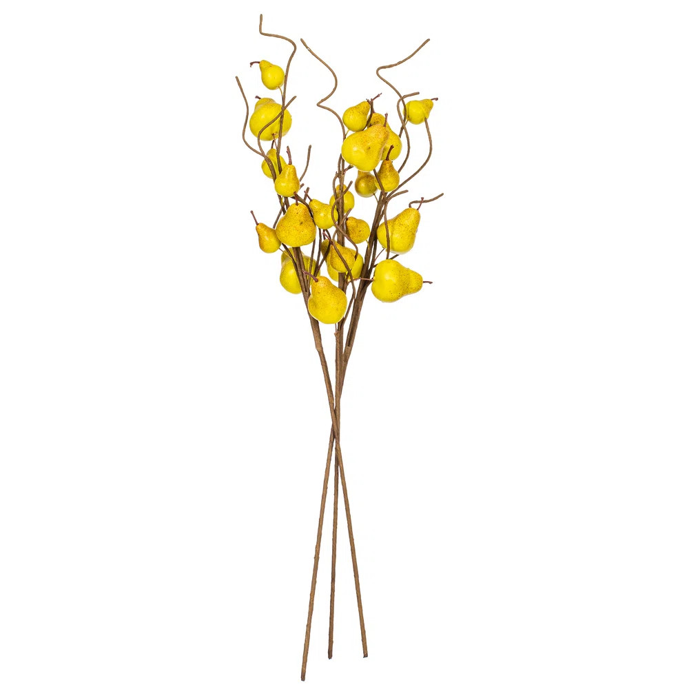 32" Artificial Pear Spray 3/Bag. Recommended for indoor use. (Set of 3) | Wayfair North America