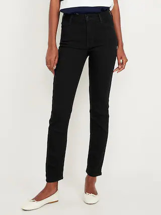 High-Waisted Wow Straight Ankle Jeans | Old Navy (US)