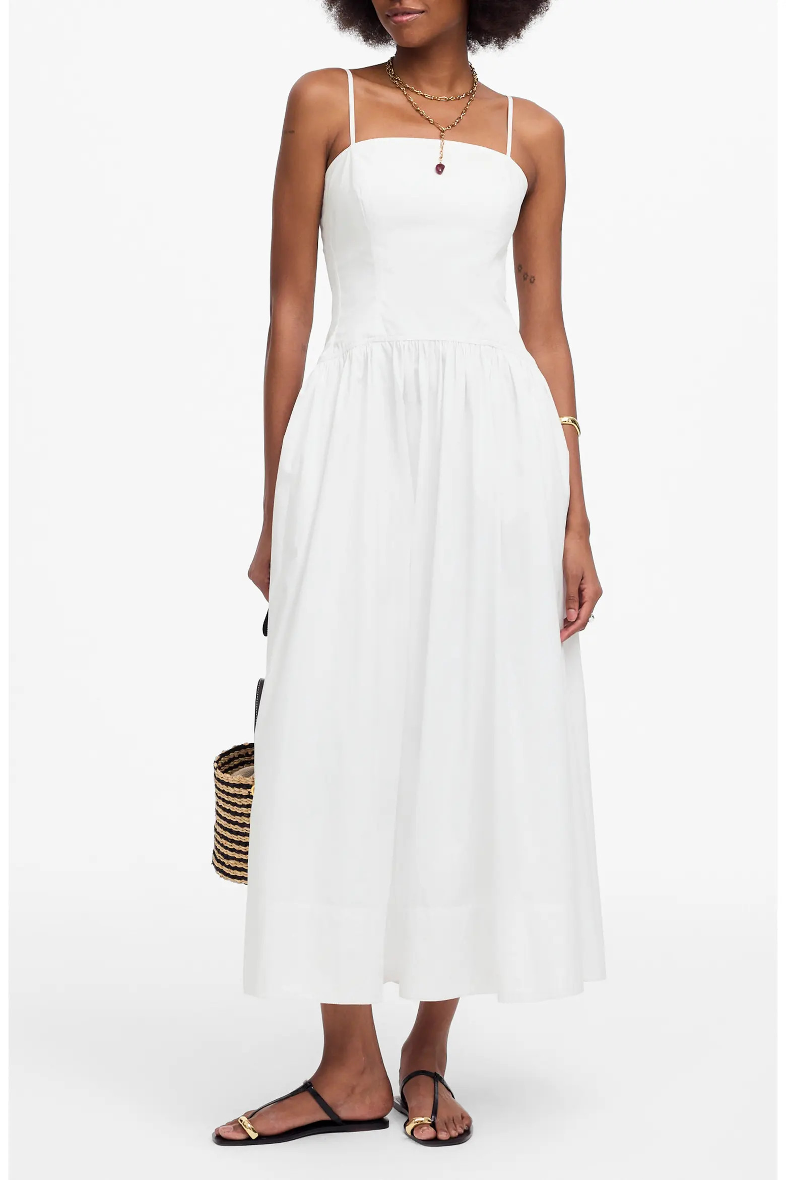 Seamed Poplin Midi Sundress (Women) | Nordstromrack | Nordstrom Rack
