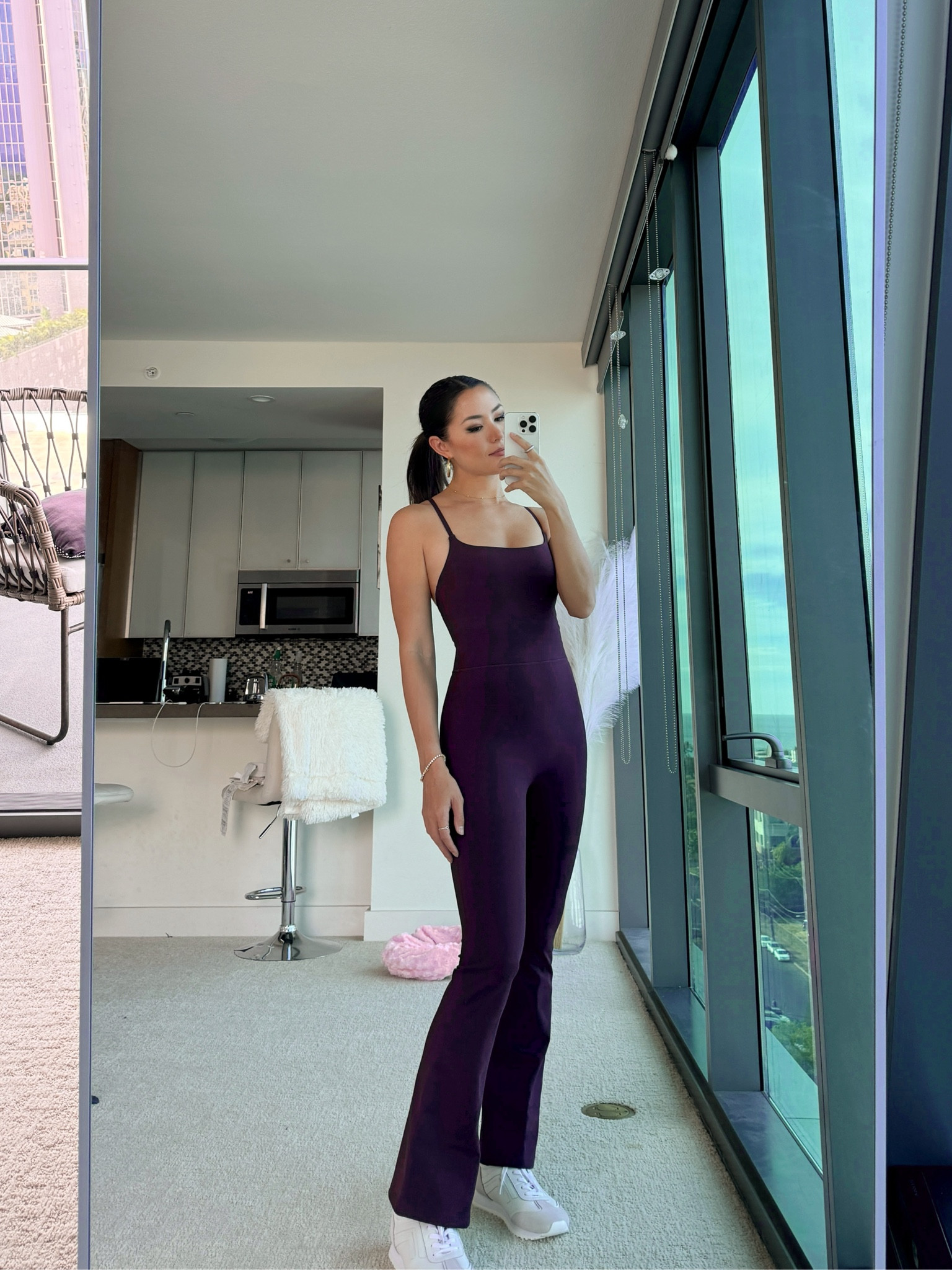 This purple jumpsuit is $30 off! I love that it has adjustable straps and removable cups! The material is thick and does compress you. I am wearing size XS. I am not a huge fan of the cropped pant look though so if you aren’t either and you are 5’2” I would think it is the perfect length! I would have also said 5’3” is good but one reviewer said she was 5’3” and they were still too cropped lol… so 5’1 or 5’2” should be perfect! I styled them with these Nsale sneakers which are $50 off! They are comfy and good for flying I think but I haven’t worn them long enough to know how good they are for lots of walking. I do think they are sort of a fashion sneaker rather than for working out though. 

#LTKxNSale #LTKFindsUnder100 #LTKActive
