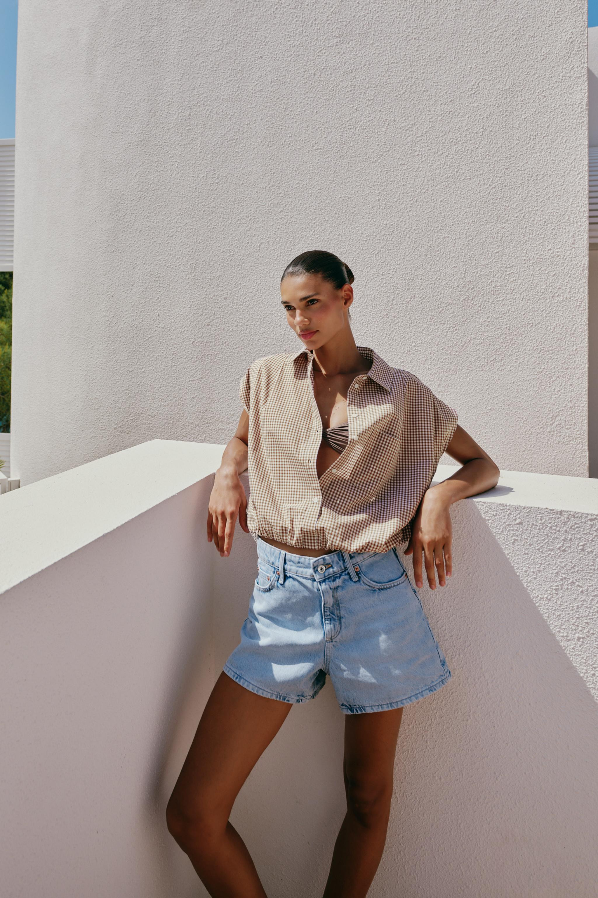 Z1975 MID RISE MOM FIT SHORTS | Zara US