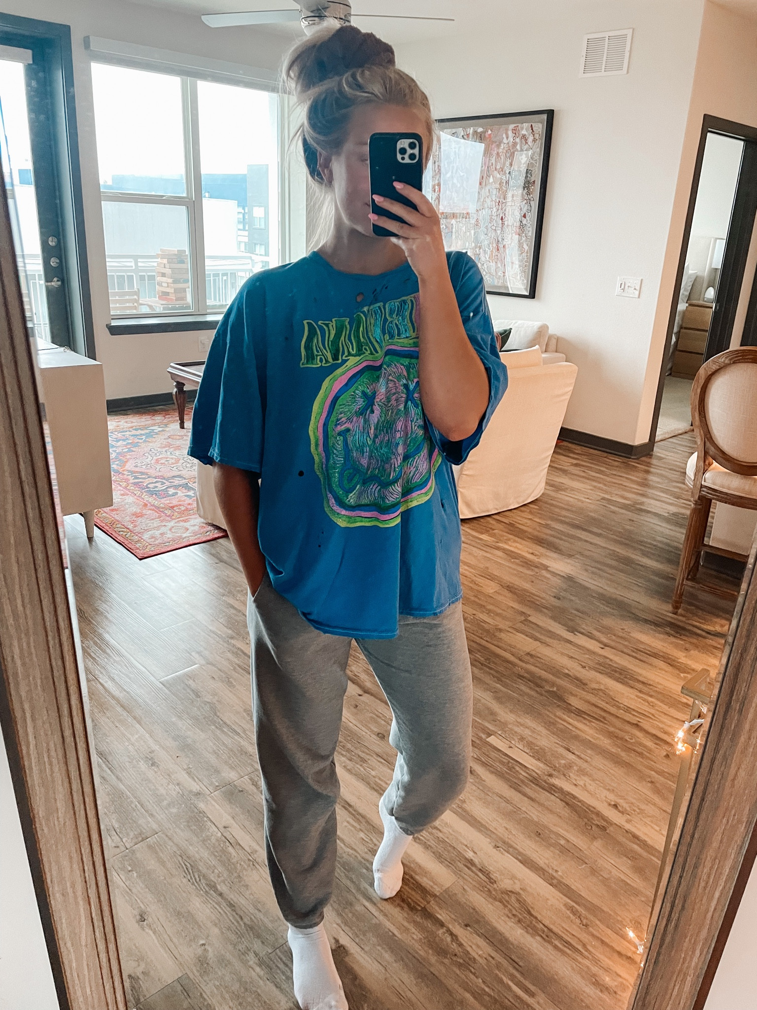 Size L/XL shirt
Size M mens sweatpants 

#LTKsalealert #LTKunder50 #LTKunder100