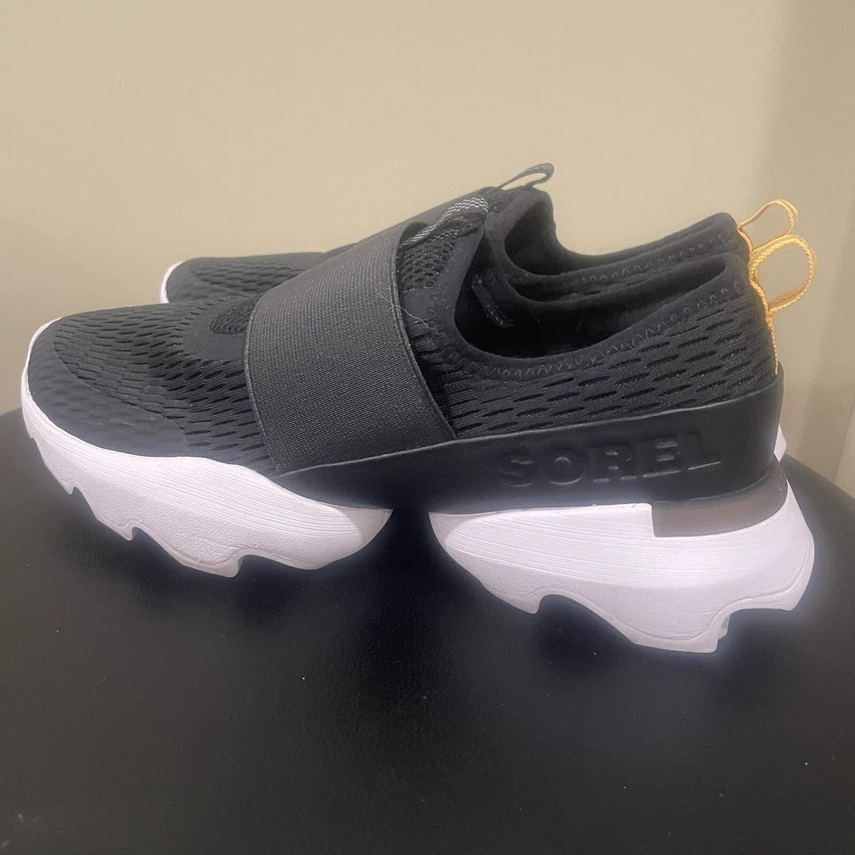 Sorel Women's Kinetic Impact Strap Shoe  Black White Size 8 1999491010  | eBay | eBay UK