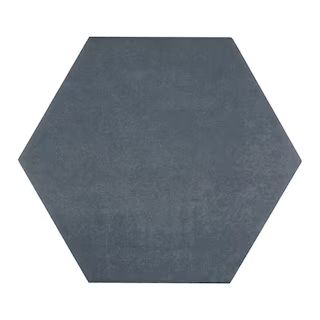 Marazzi Moroccan Concrete Blue Gray 8 in. x 9 in. Glazed Porcelain Hexagon Floor and Wall Tile (9... | The Home Depot