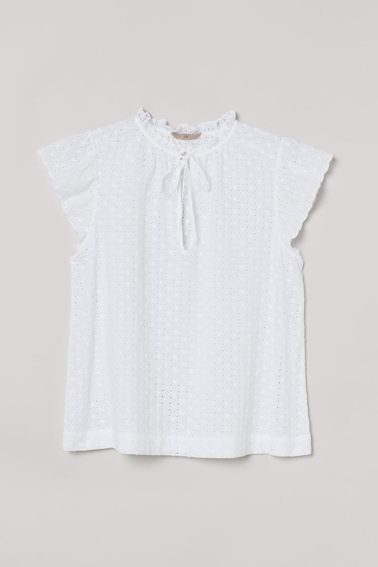 H&M+ Eyelet Embroidered Top | H&M (US + CA)