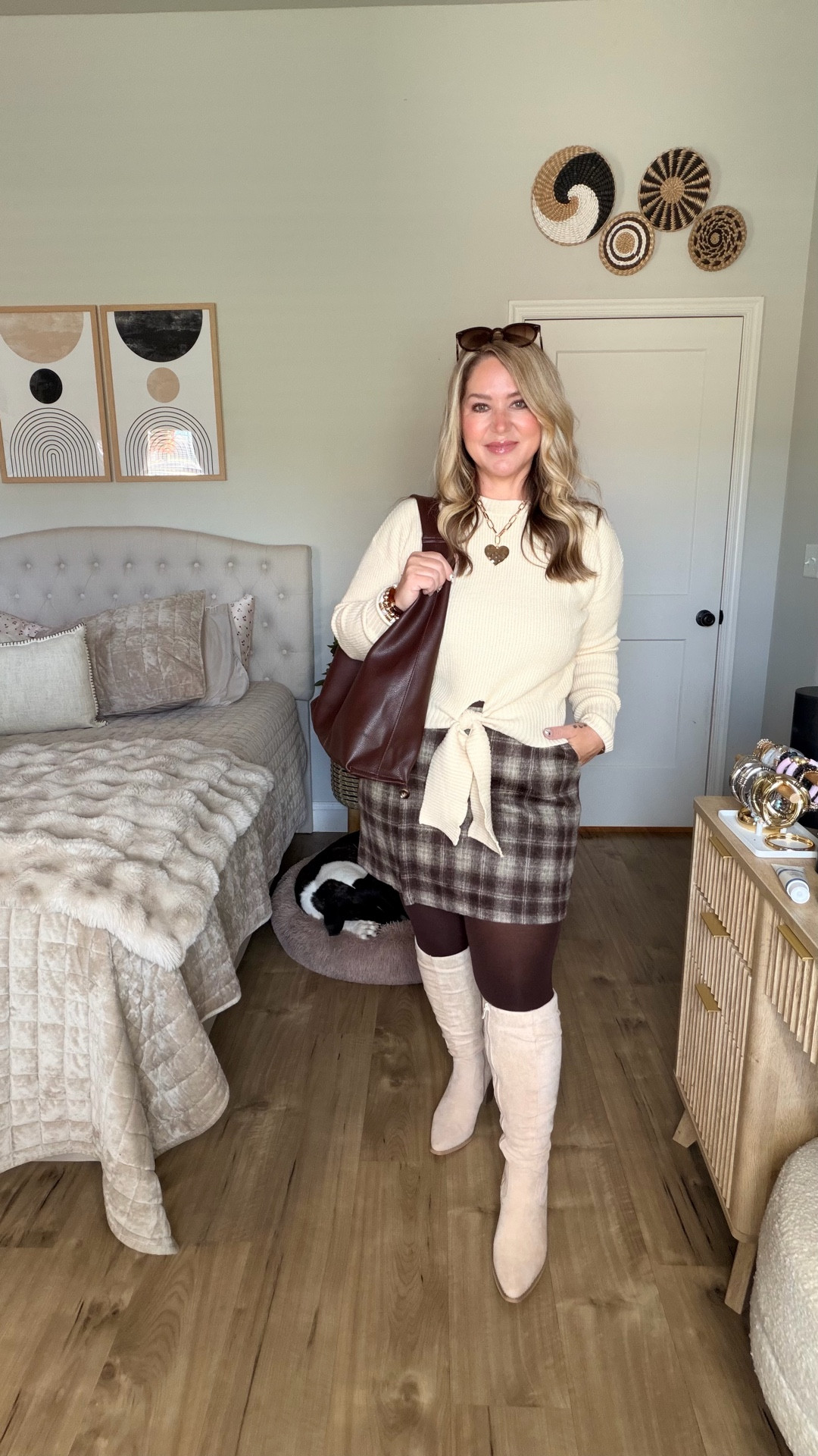 Sweater size medium, skirt size xl but prefer a large. Boots tts

#LTKMidsize #LTKOver40 #LTKPetite