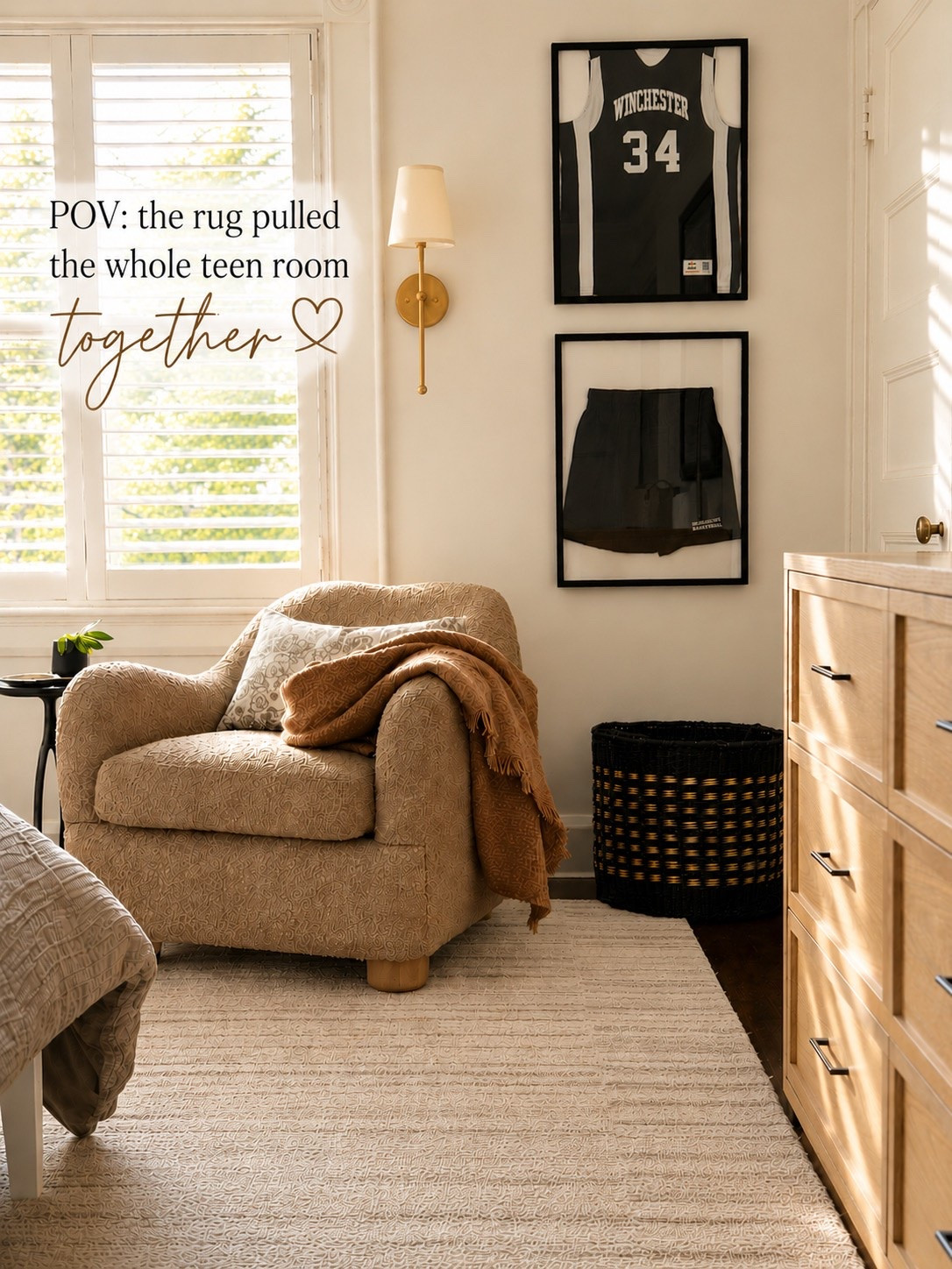 #ad
 Hot Summer Sale is happening now with up to 70% off + fast & easy delivery on orders over $35… don’t miss out!
Sometimes the smallest design decisions make the biggest impact. The Wayfair rug completely transformed this room and brought so much warmth, texture, and coziness to the space.
Since the layout didn’t allow enough room for both a desk and a separate vanity, we got creative and installed a wall mirror above the desk to create a beautiful dual-purpose setup that feels both functional and elevated. I love how it gave her a dedicated getting-ready space without making the room feel crowded. Soft layers, warm lighting, and thoughtful details made this room feel cozy and so personal.

@Wayfair @shop.ltk #Wayfair  #liketkit #wayfairpartner

#LTKSaleAlert #LTKdayinmylife #LTKHome