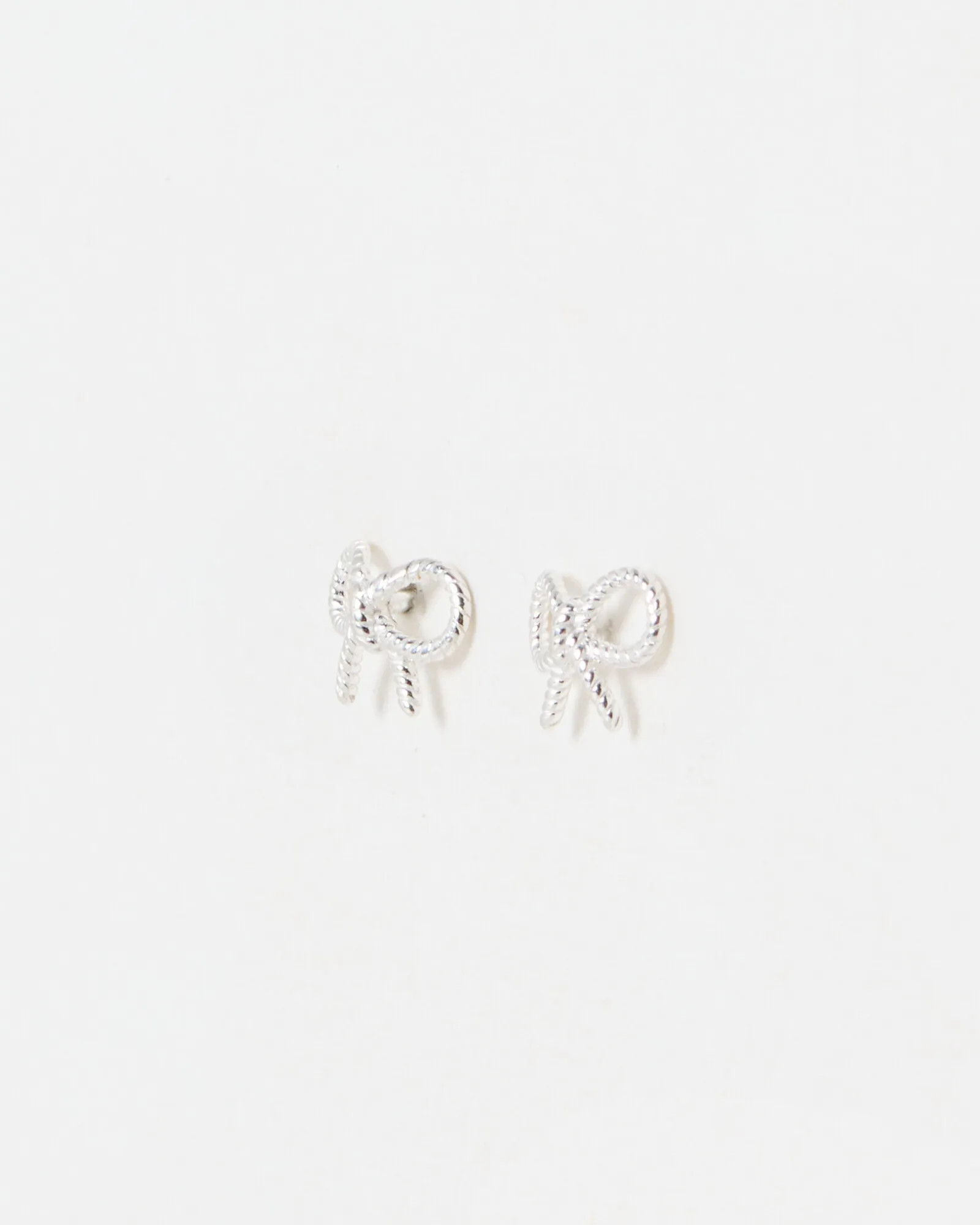 Alina Sterling Silver Bow Stud Earrings | Oliver Bonas (Global)