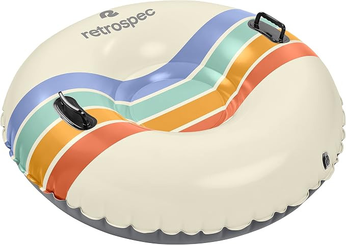 Retrospec Snowslide 42” Inflatable Snow Tube with Puncture Resistant PVC, 2 Grab Handles and Re... | Amazon (US)