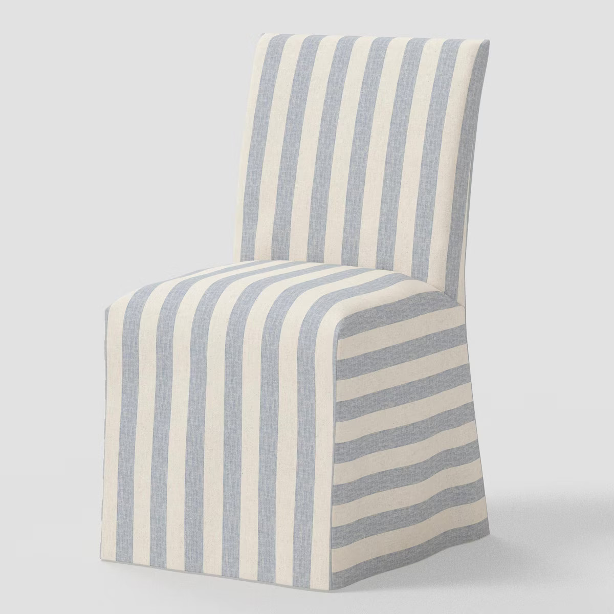 Kay Slipcovered Dining Chair Bagru Block Blue - Threshold™ | Target