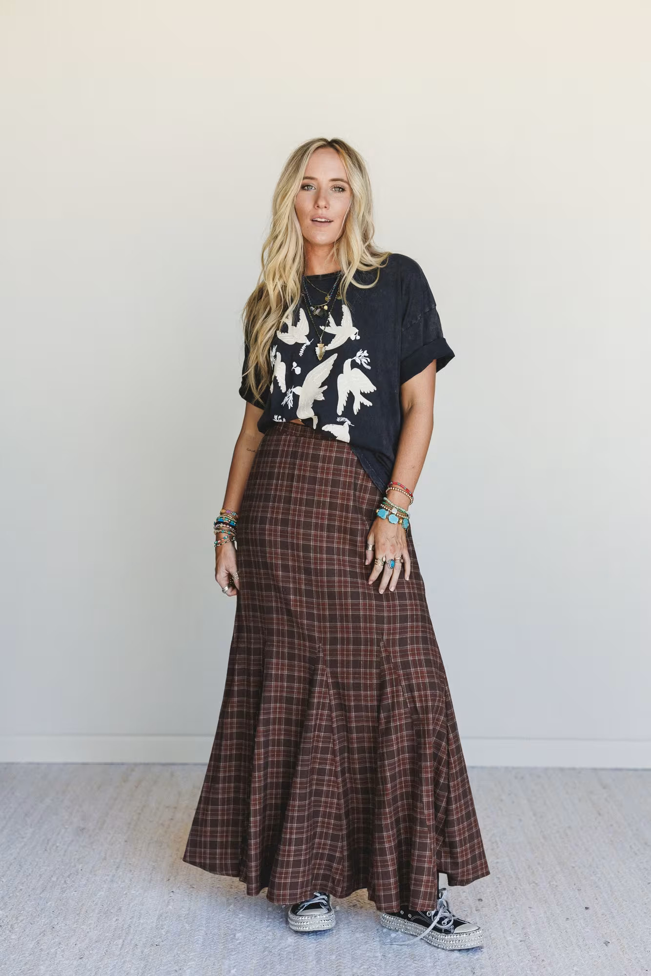High Plains Plaid Maxi Skirt — Three Bird Nest | Three Bird Nest