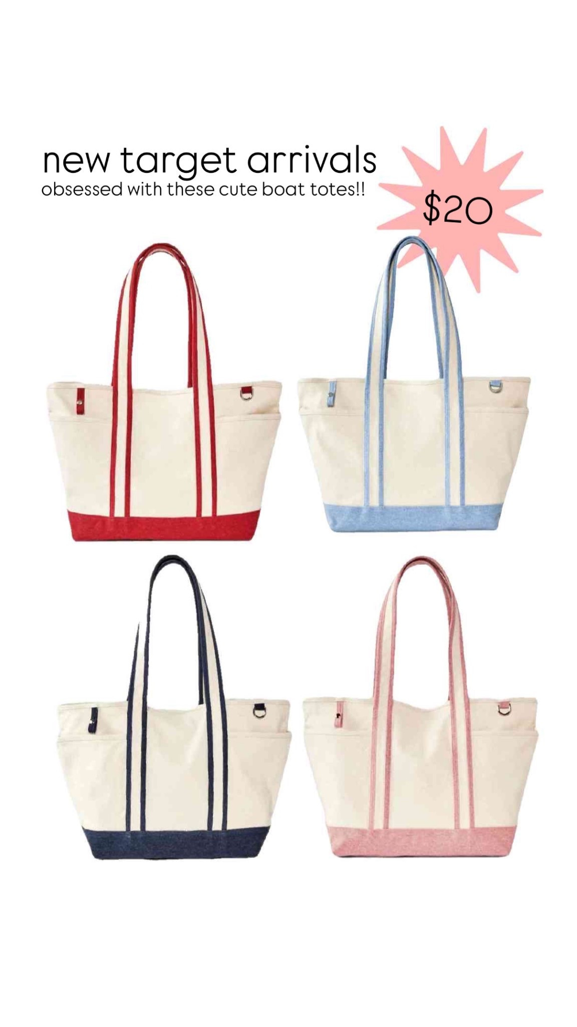 Cannot believe these boat totes are target!!!

#LTKItBag #LTKFamily #LTKStyleTip