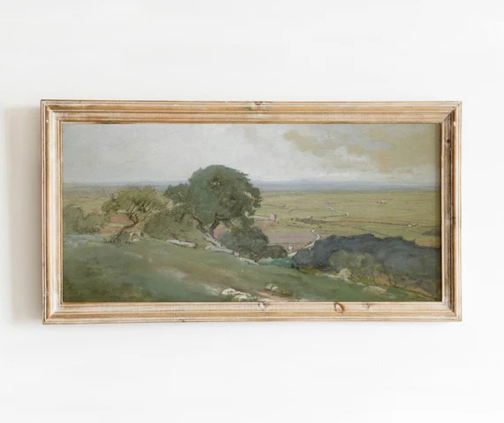 Olive Tree Landscape  Vintage Italian Country Watercolor | Etsy | Etsy (US)