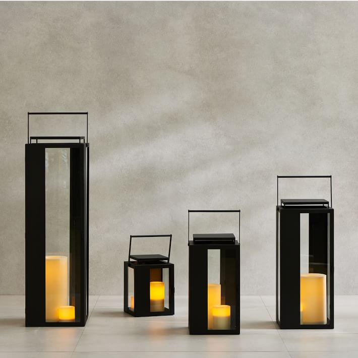 Portside Black Metal Outdoor Lanterns | West Elm (US)