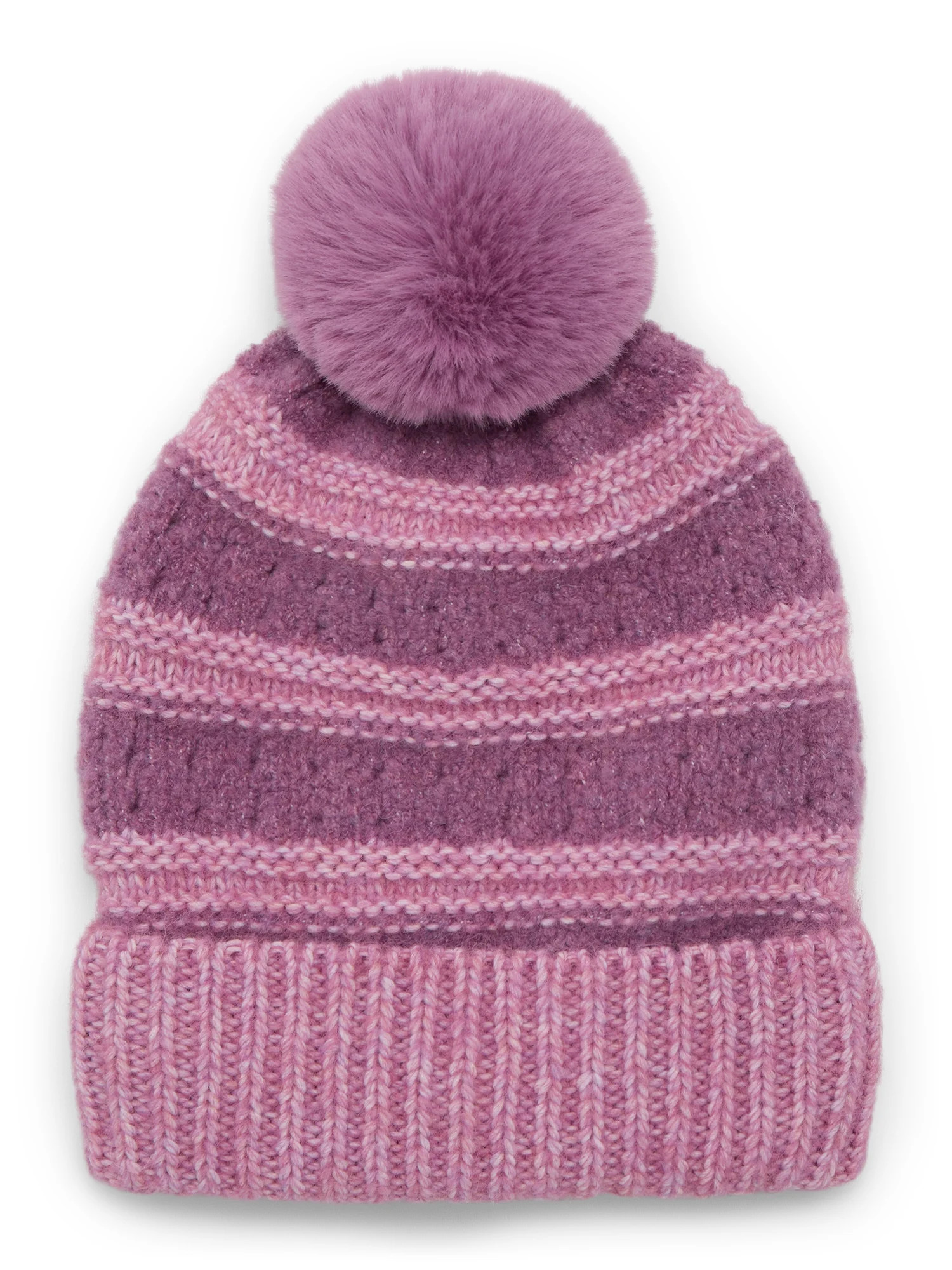 Time and Tru Women's Pointelle Beanie, One Size Fits Most, Purple Dawn | Walmart (US)