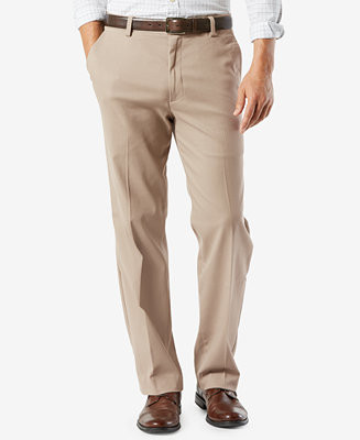 Men's Easy Classic Fit Khaki Stretch Pants | Macy's