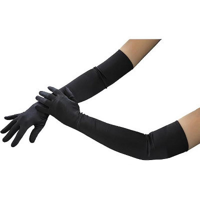 4E’s Novelty Black Satin Gloves – 21" Elbow-Length Opera Gloves | Target