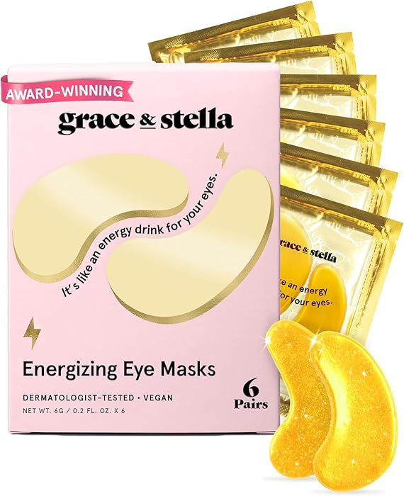 grace & stella Award Winning Under Eye Mask - Travel Size Toiletries - Bridal Shower Gifts - Gel ... | Amazon (US)