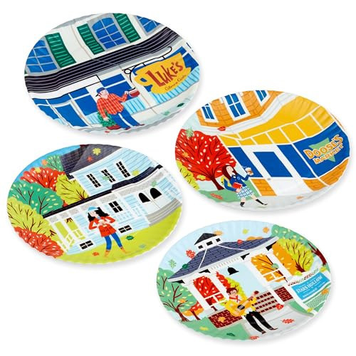 Hallmark Gilmore Girls Appetizer Plates, Set of 4 (Luke's Diner, Doose's Market, Stars Hollow) Mom Gift for Mothers Day | Amazon (US)